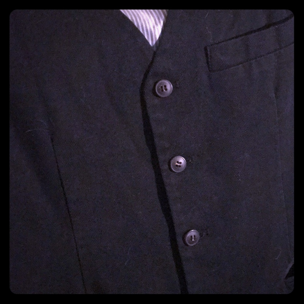 Vest two tone navy blue and grey back